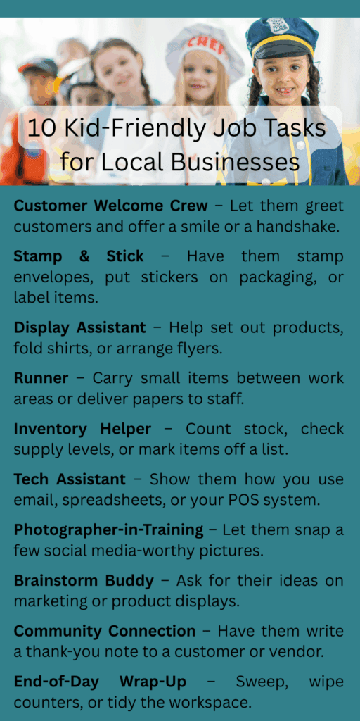 10 Kid Friendly Job Tasks for Local Businesses